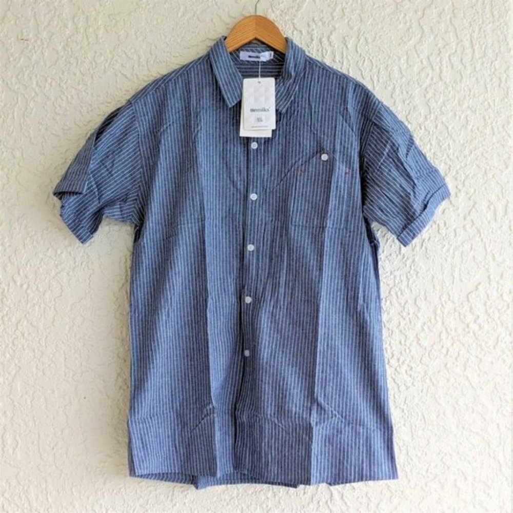 Cotton Button Up Striped Shirt XXL (NWT)